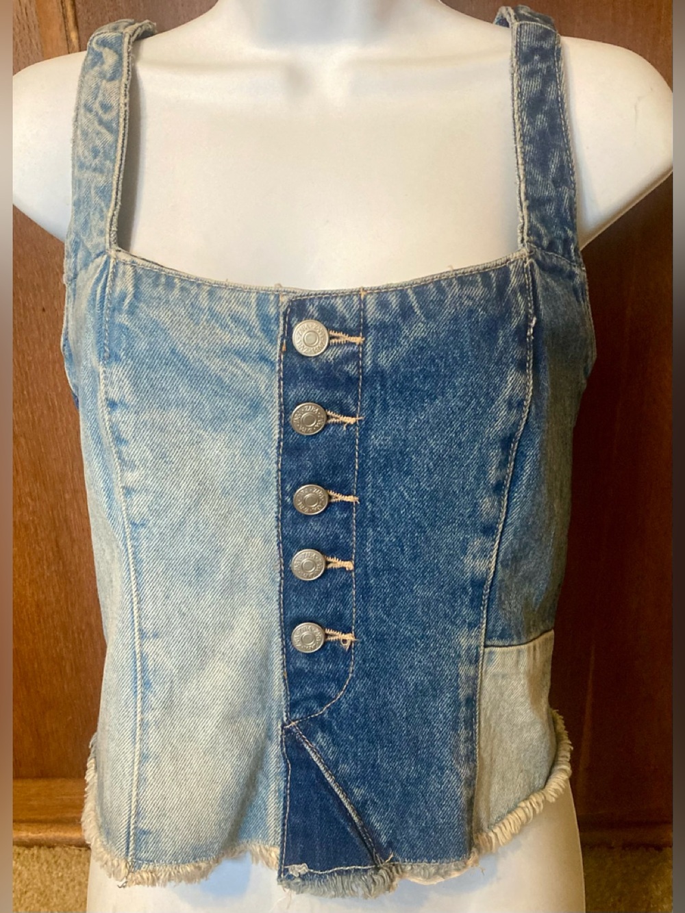 NWOT - Zara Denim Corset, Sz M